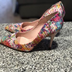 Kate Spade Tweeded Licorice Heels